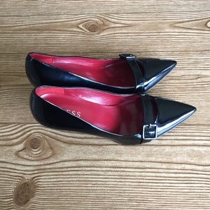Black Patent Leather Guess Pumps